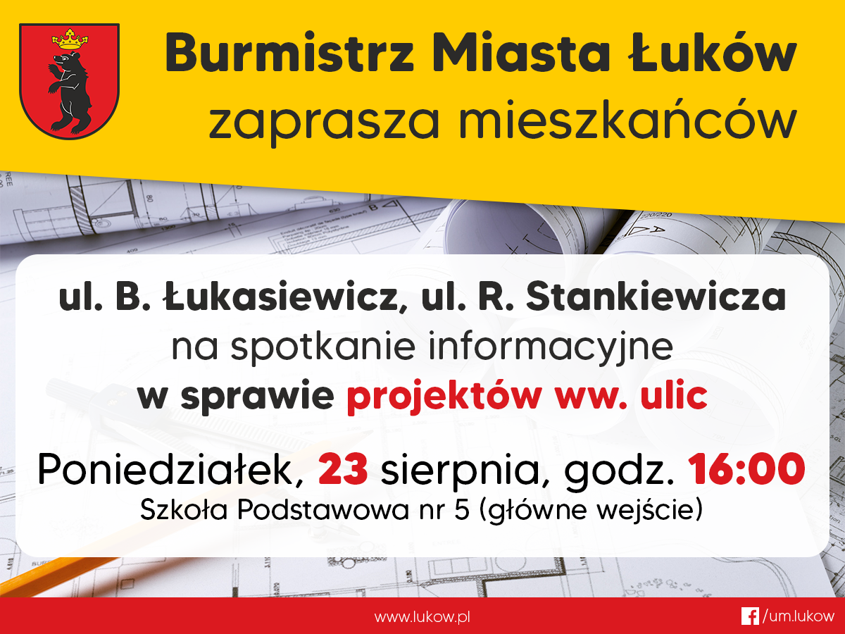 Spotkanie dla mieszkańców ulic Łukasiewicz i Stankiewicza