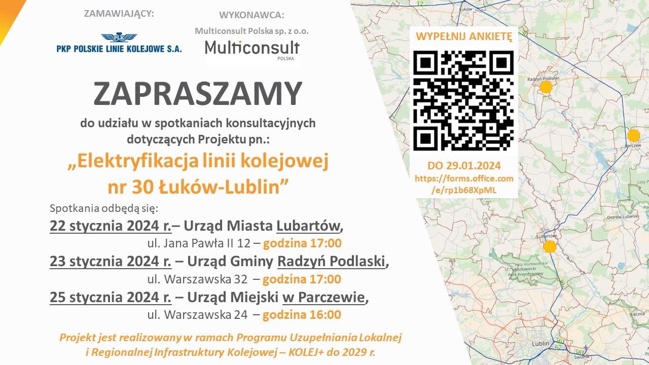 Konsultacje społeczne dot. linii kolejowej do Lublina