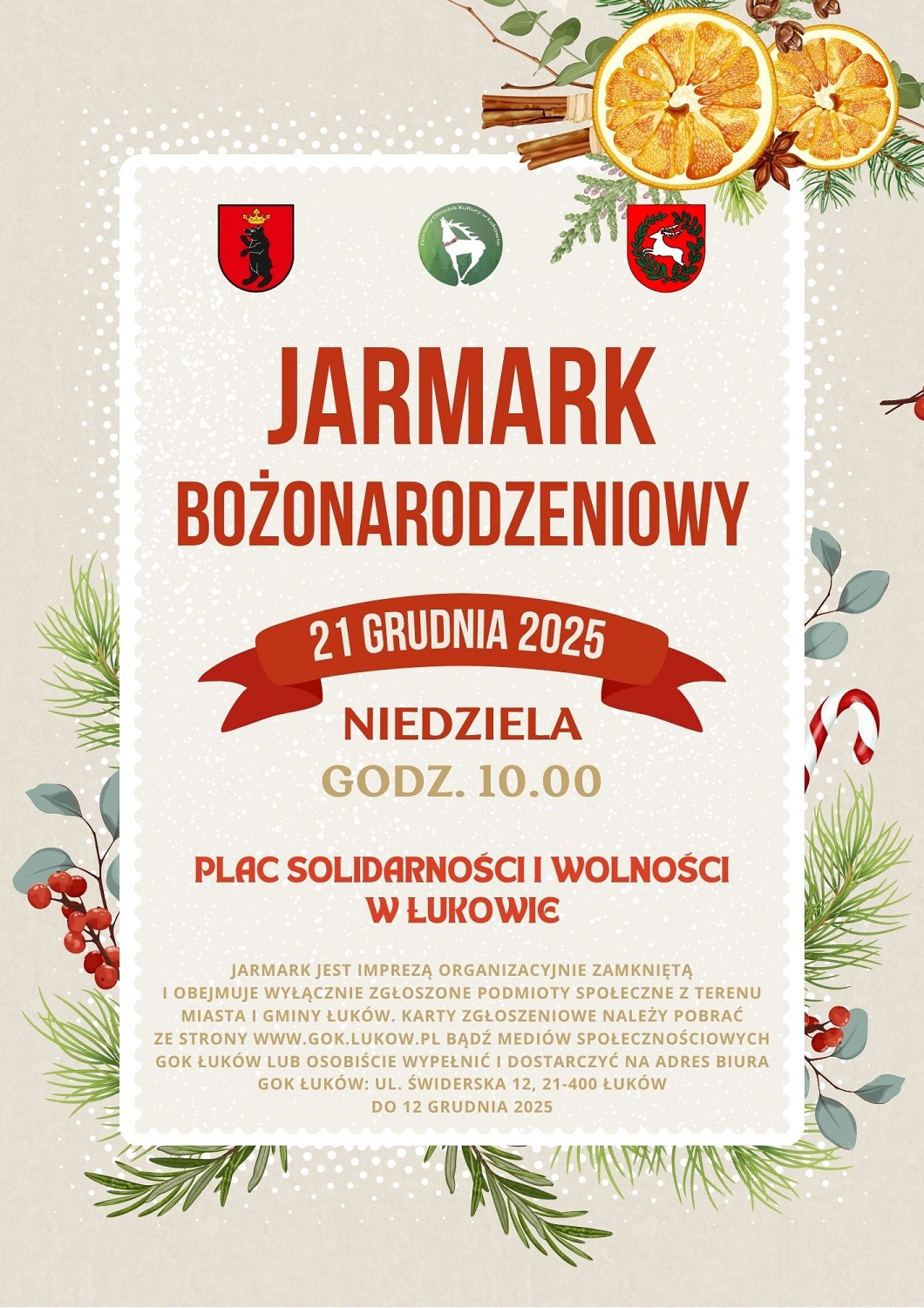 Jarmark Bożonarodzeniowy już 21 grudnia