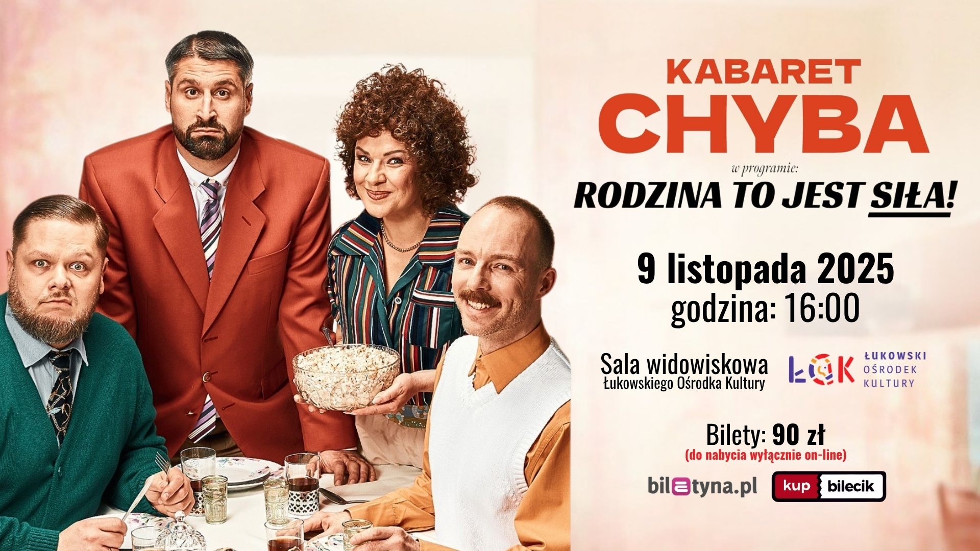 Kabaret "Chyba" wystąpi w Łukowie