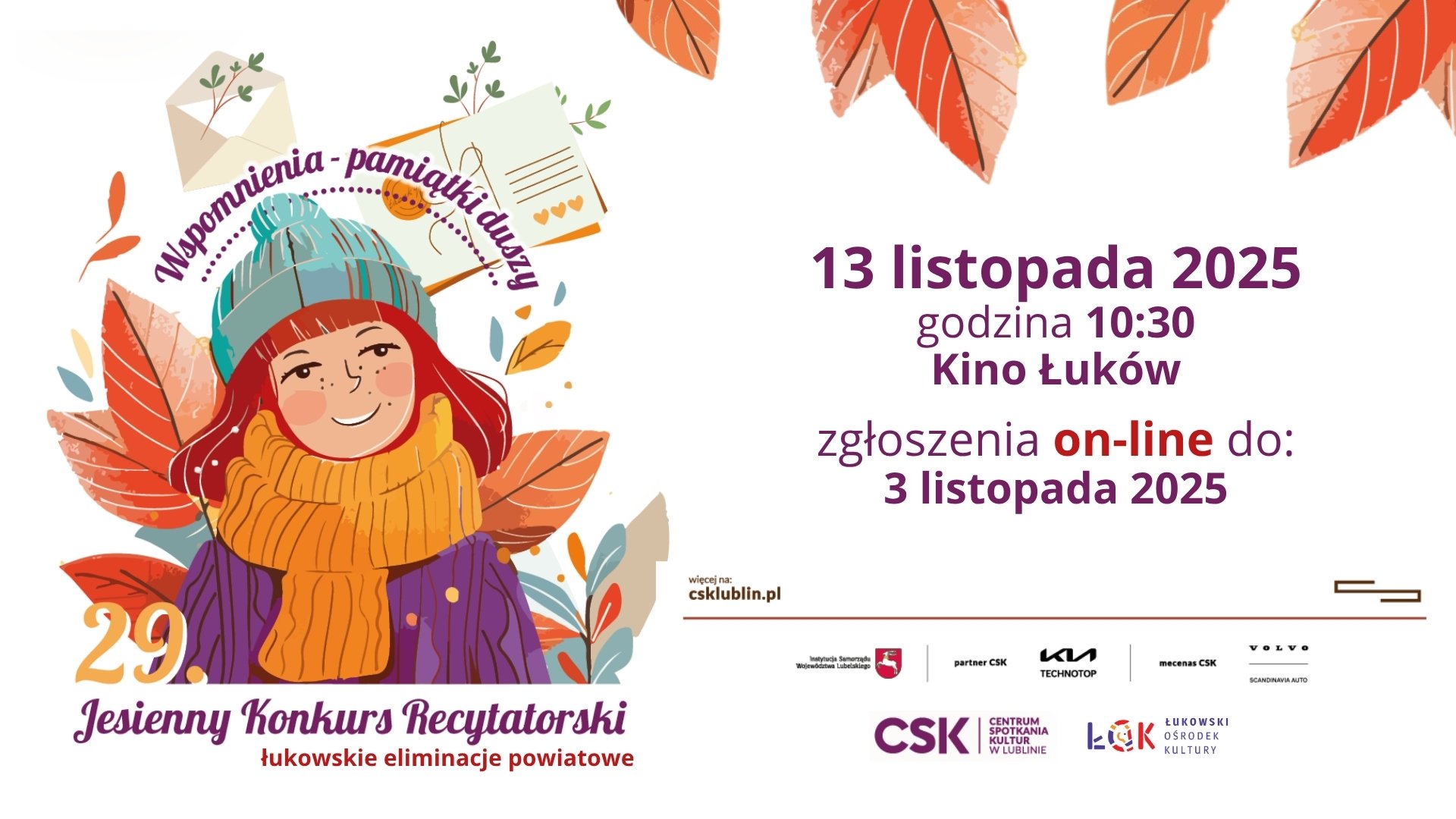 XXIX Jesienny Konkurs Recytatorski w Łukowie