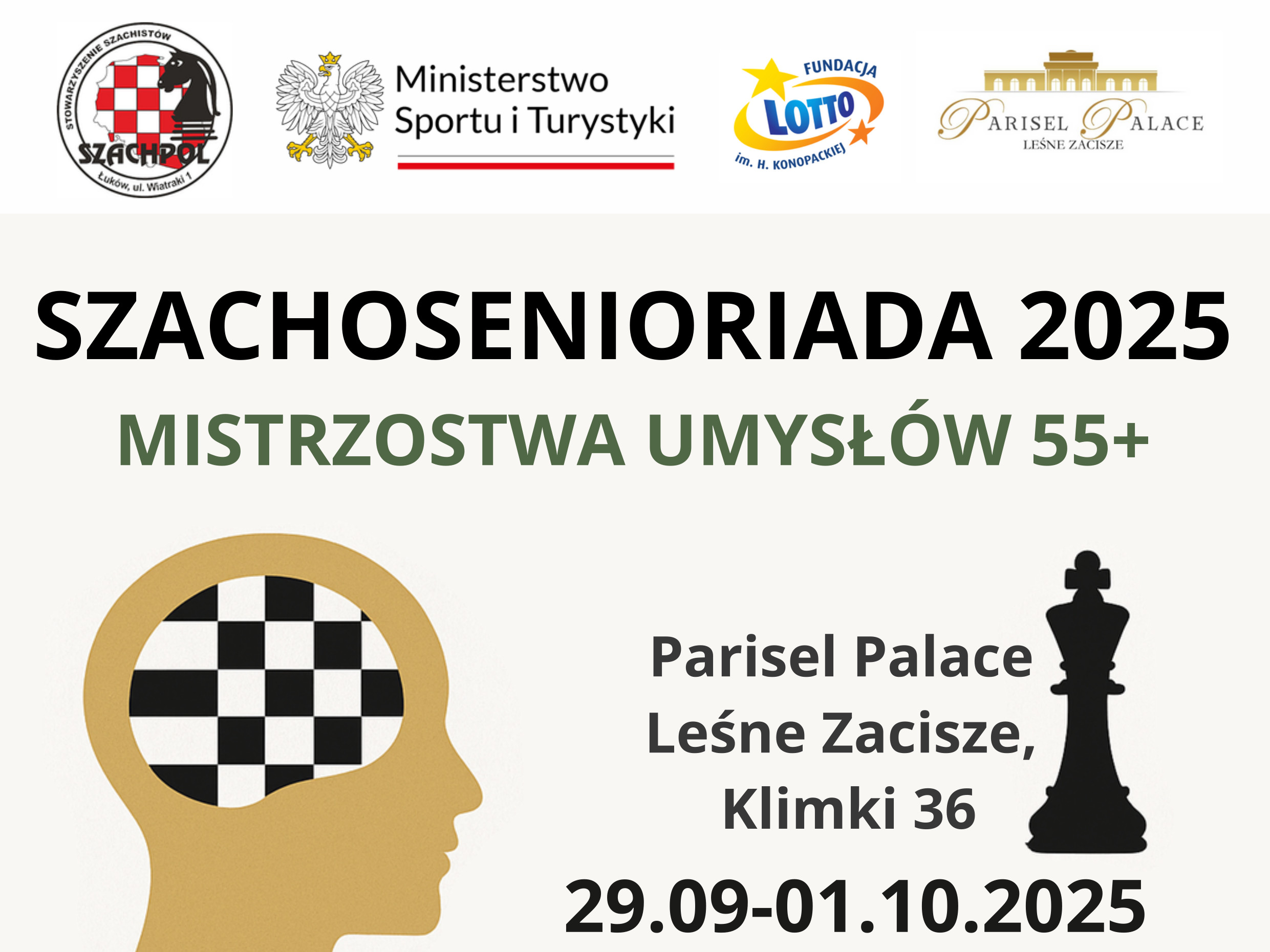 Szachosenioriada 2025 - Mistrzostwa Umysłów 55+ w Łukowie