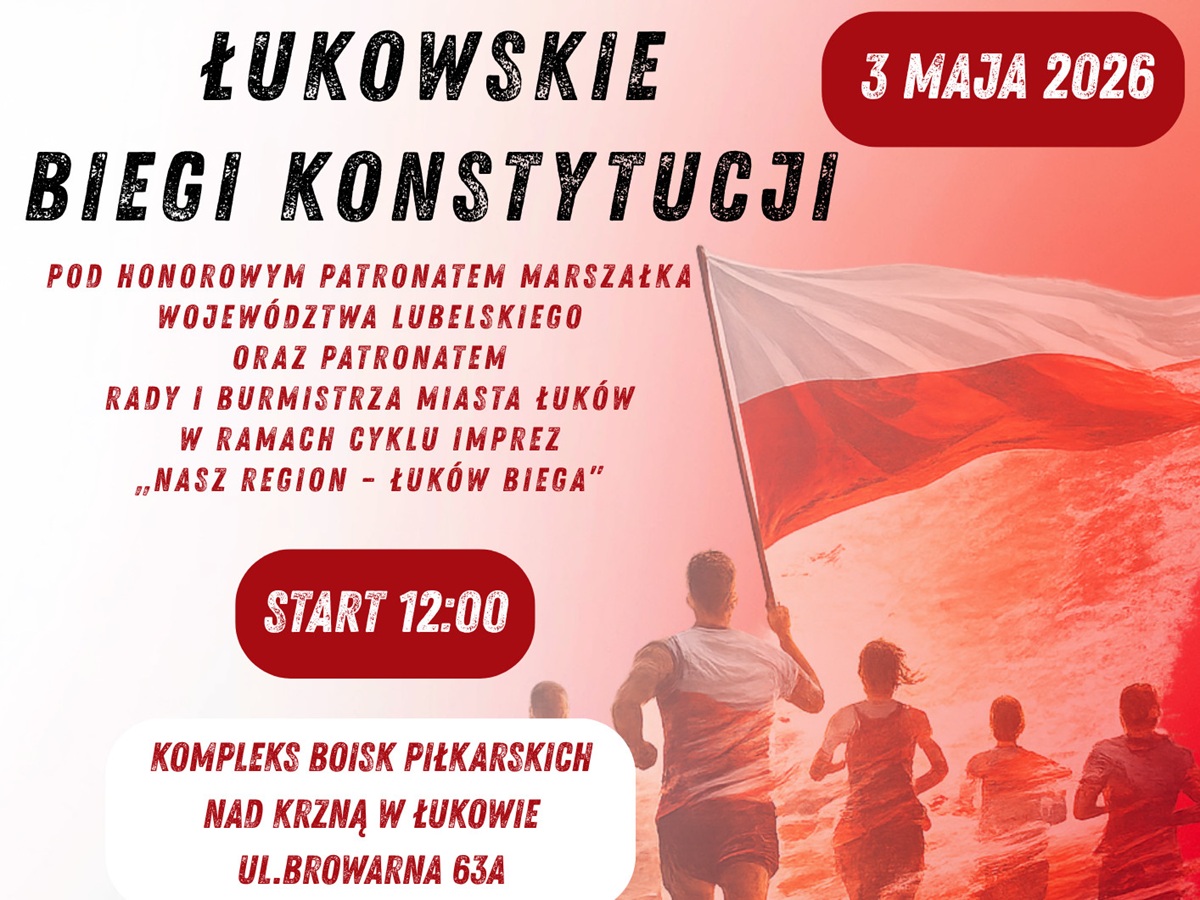 Ruszyły zapisy na Łukowskie Biegi Konstytucji
