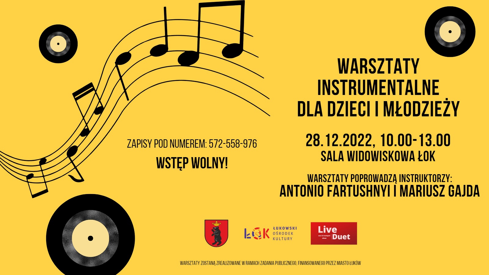 Warsztaty instrumentalne i koncert Live Duet