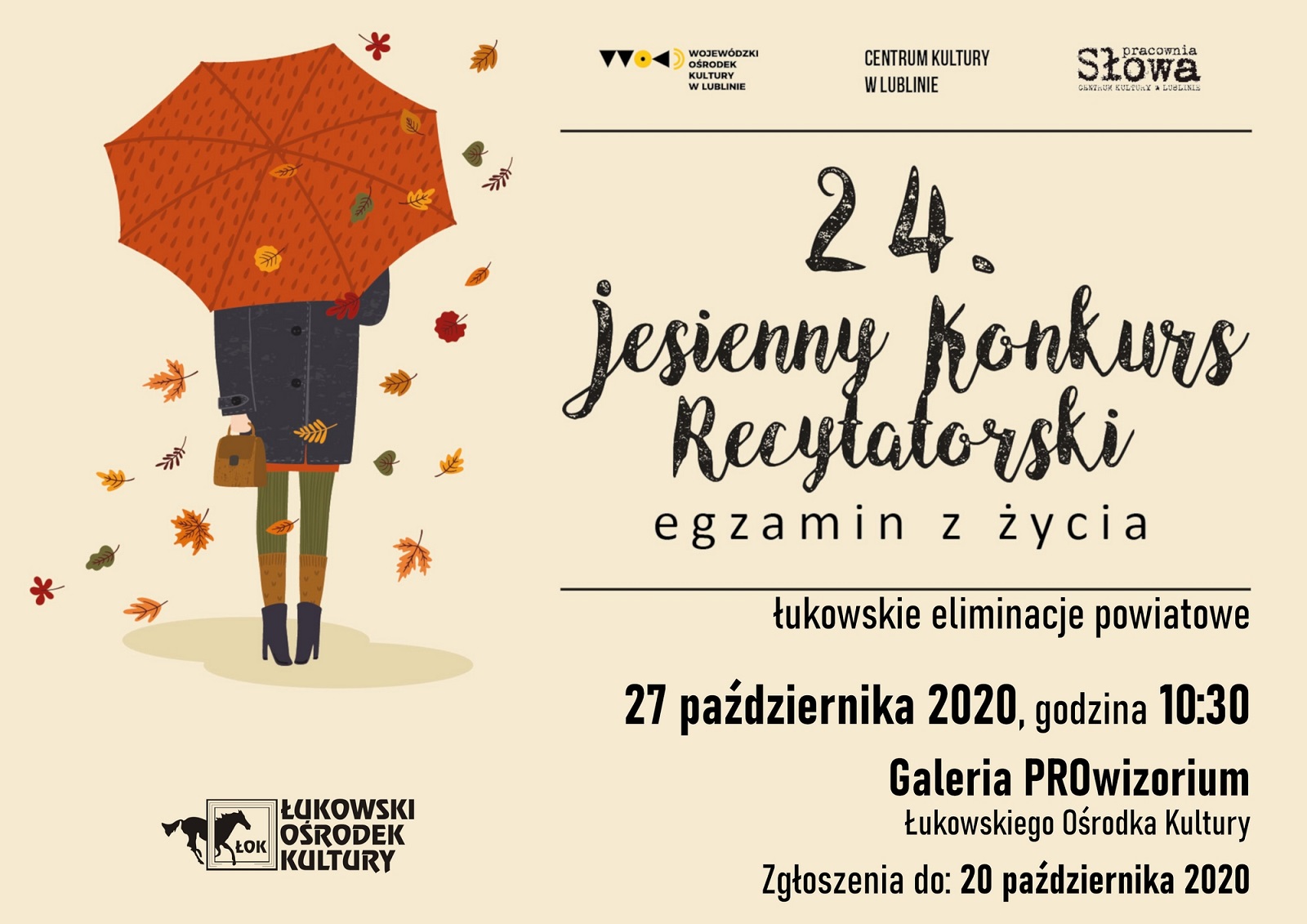 „Egzamin z życia” - eliminacje powiatowe 24. Jesiennego Konkursu Recytatorskiego