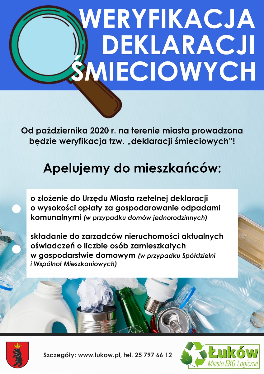  Ruszają weryfikacje deklaracji za gospodarowanie odpadami komunalnymi!