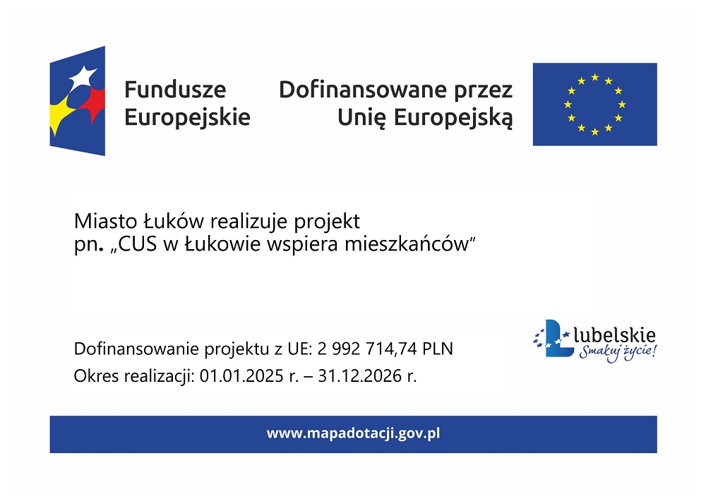 CUS w Łukowie wspiera mieszkańców