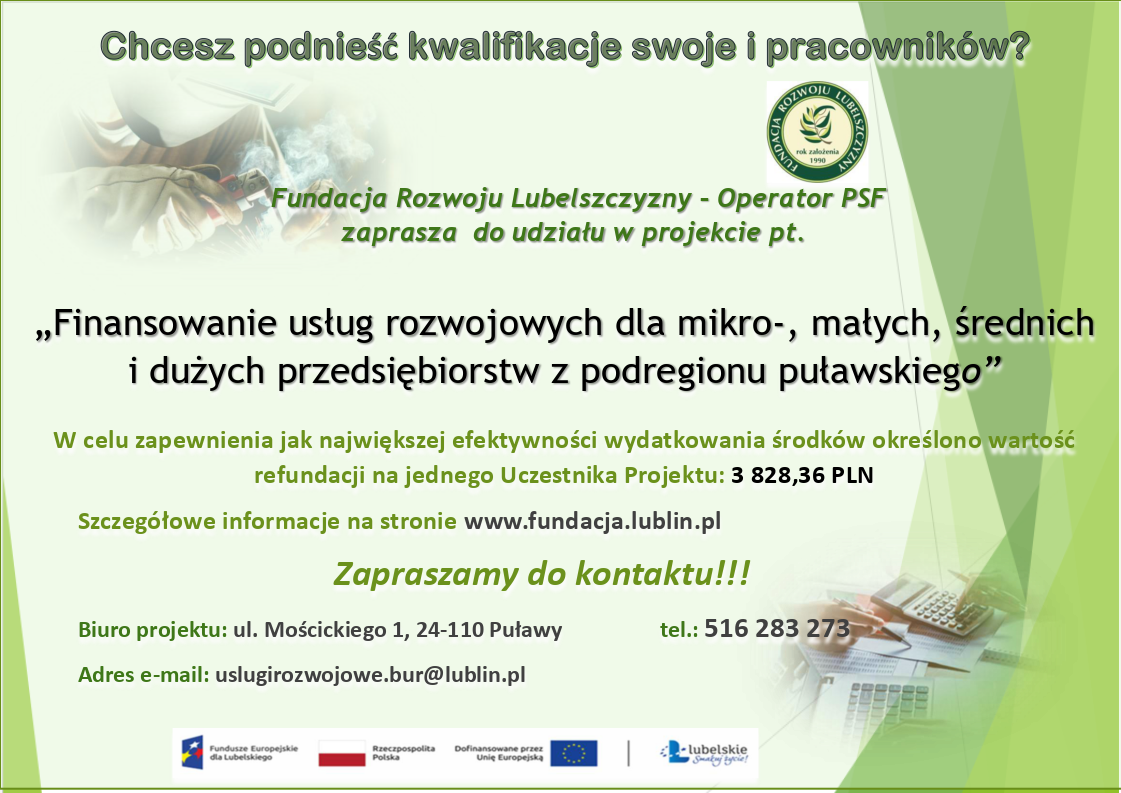Przedsiębiorco! Otrzymaj dofinansowanie na szkolenia!