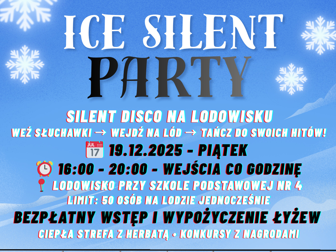 ICE SILENT PARTY ŁUKÓW - silent disco na lodzie już 19 grudnia