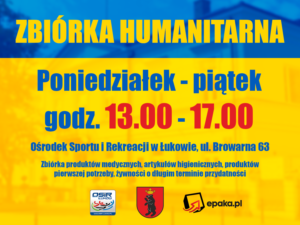 Zbiórka humanitarna: nowe godziny pracy