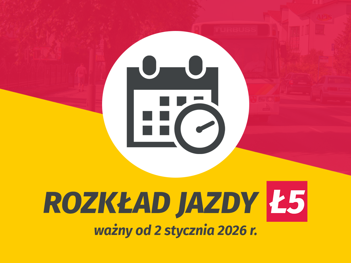 Ł5: Rozkład jazdy (2-16 stycznia)